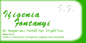 ifigenia fontanyi business card
